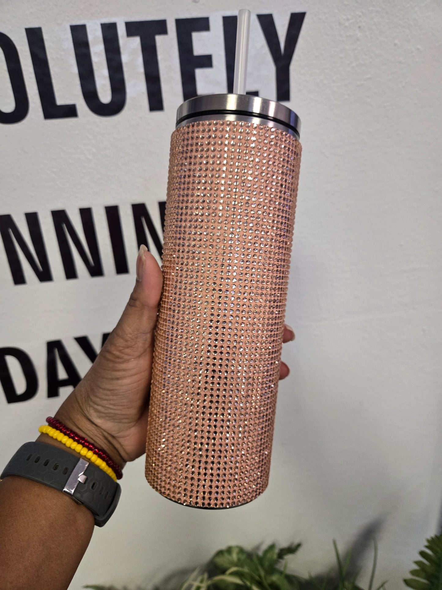 Just Peachy Bling Tumbler 20oz