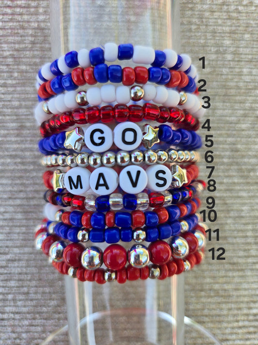 🔴 Memorial Mavericks Bracelet Stack